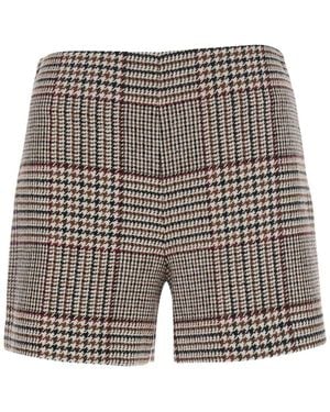 FEDERICA TOSI Check-Pattern Shorts - Grey