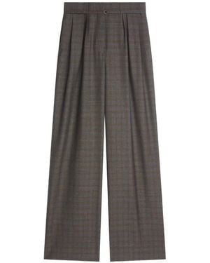 Dries Van Noten Pantalones Con Cinturón - Gris