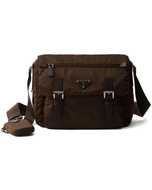 Prada Logo-Detail Cross Body Bag - Black