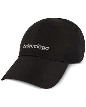 Balenciaga Techwear Logo-Embroidered Baseball Cap - Black