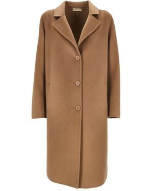 Purotatto Single-Breasted Coat - Brown