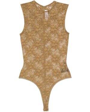 Alex Perry Sleeveless Lace Bodysuit - Natural