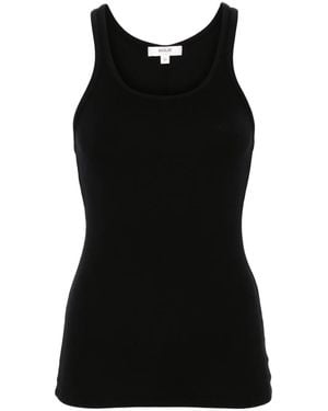 Agolde Sleeveless Ribbed-Knit Top - Black