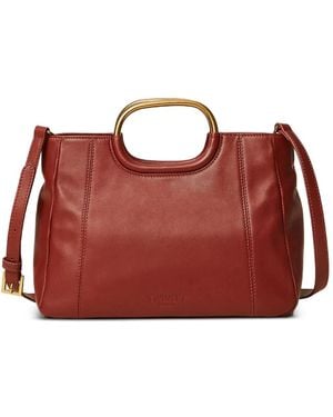 Twinset Embossed-Logo Leather Tote Bag - Red