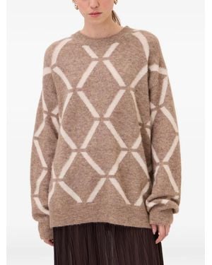 Ottod'Ame Pullover Mit Geometrischem Muster - Natur