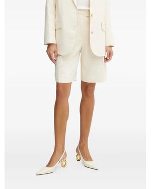 IVY & OAK Shorts A Vita Alta Con Pieghe - Neutro