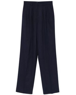 Manuel Ritz Hose mit Nadelstreifen - Blau