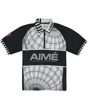 Aimé Leon Dore X New Balance Zip-Up Polo Shirt - Black