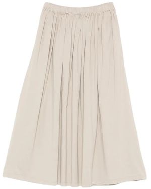 Ma'ry'ya Falda Midi Con Cinturilla Elástica - Blanco