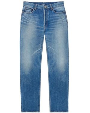 Saint Laurent Vaqueros Con Botones - Azul