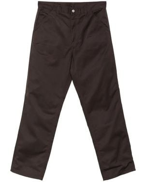 Carhartt Simple Logo-Patch Straight-Leg Trousers - Grey