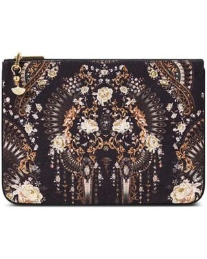CAMILLA Flamenco Folklore Clutch Bag - Black