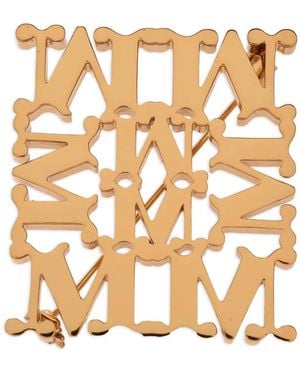 Max Mara Brosche Mit Monogramm - Mettallic