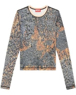 DIESEL T-Cutie-Ls Printed Top - Blue