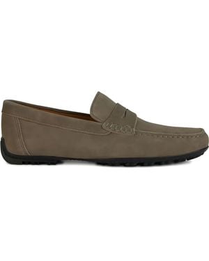 Geox Kosmopolis Penny-Slot Suede Loafers - Grey