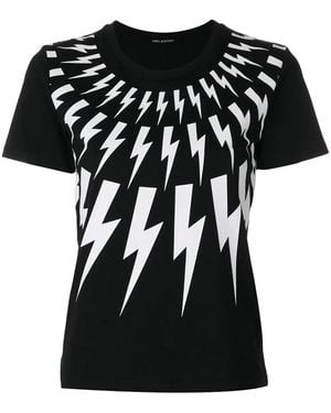 Neil Barrett Lightning Bolt T-shirt - Black