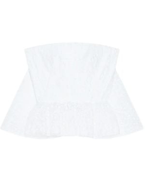 Givenchy Bustier Cape Back Top - White