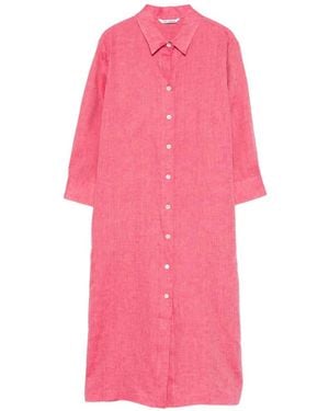 Caliban Buttoned Shirt Mini Dress - Pink
