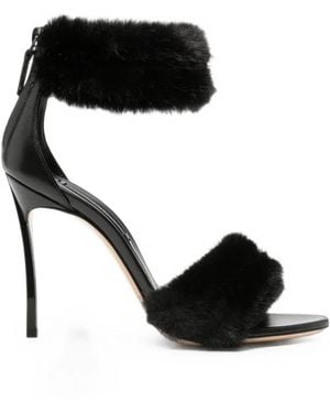 Casadei Blade Diva Minorca Sandals - Black