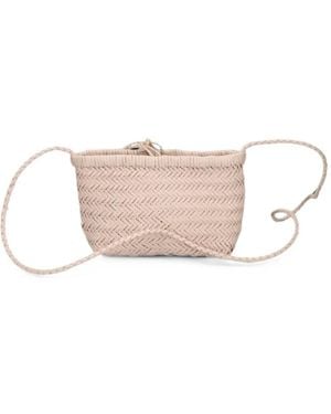 Dragon Diffusion Minsu Woven Leather Crossbody Bag - Pink