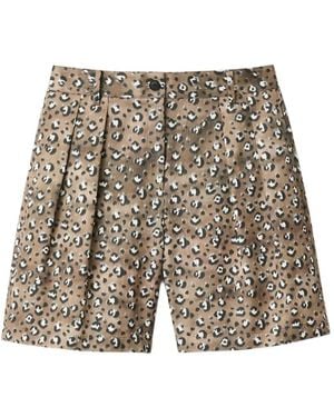 Lafayette 148 New York Shorts mit Animal-Print - Weiß