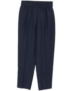 Brunello Cucinelli Linen Blend Trousers - Blue