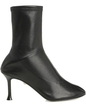 ALEVI 79Mm Sock-Fit Leather Ankle Boots - Black