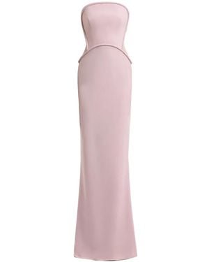 Gemy Maalouf Strapless Corset Maxi Dress - Pink