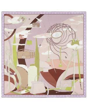 Fendi Graphic-Print Scarf - Pink