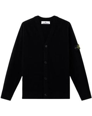 Stone Island パッチポケット カーディガン - ブラック