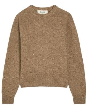 Rohe Flecked-Knit Crew-Neck Jumper - Natural