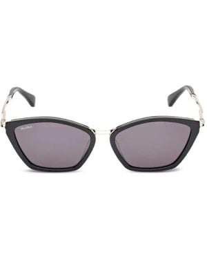 Max Mara Eyewear Geometric-Frame Sunglasses - Metallic