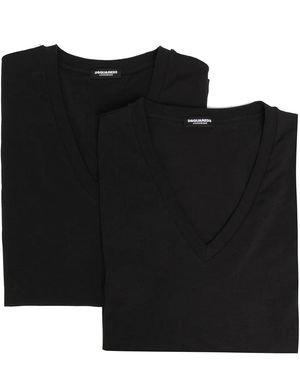 DSquared² 2Er-Set T-Shirts Mit V-Ausschnitt - Schwarz