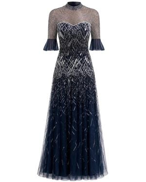 Temperley London Sequin-Embellished Gown - Blue