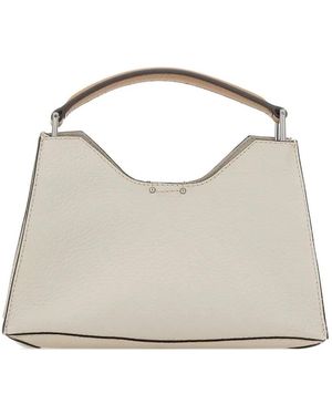 Gianni Chiarini Aurora Leather Tote Bag - White