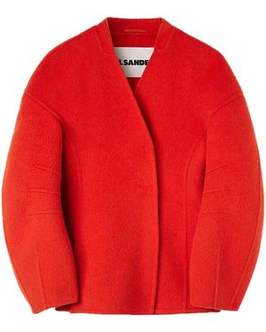 Jil Sander Wool-Blend Jacket - Red