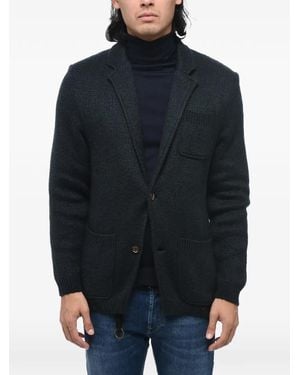 SUNHOUSE Single-Breasted Knit Blazer - Blue