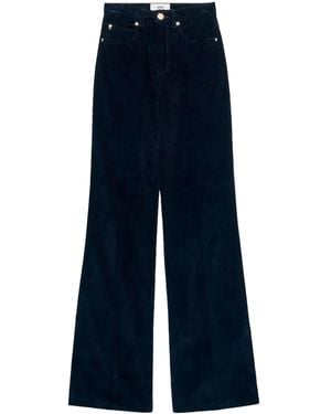 Ami Paris Flared Corduroy Pants - Blue