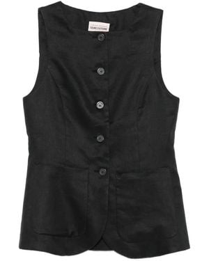 Semicouture Button-Up Waistcoat - Black