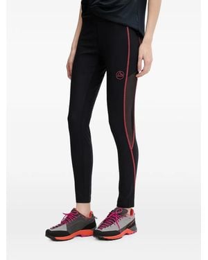 La Sportiva Triumph Mesh-Panelled Flatlock-Stitch Trousers - Black