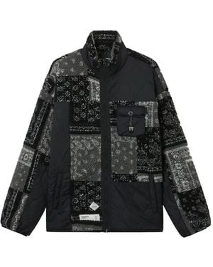 Musium Div. Veste Matelassée À Design Patchwork - Noir