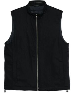 Sunspel Two-Way Zip Gilet - Black