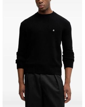 Benetton Logo Crew-Neck Jumper - Black