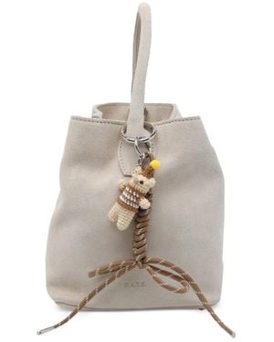 Date Paniere Leather Bucket Bag - Natural