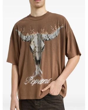 Represent T-Shirt British Cowboys À Motif - Brown