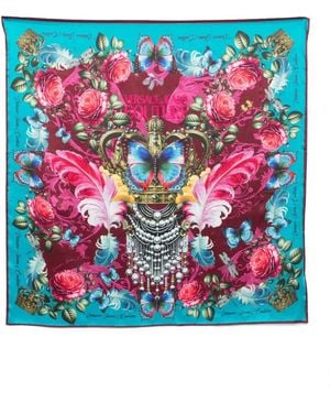 Versace Jeans Couture Butterfly Crown Scarf - Blue