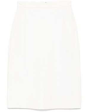 Cynthia Rowley Leather Skirt - White