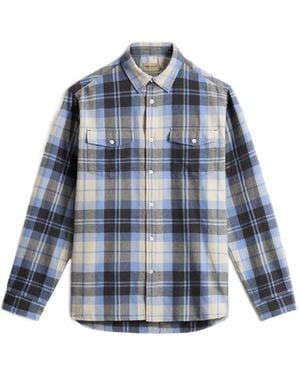 Woolrich Kariertes Duncan Hemd - Blau