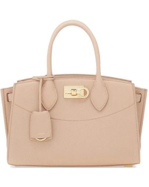 Ferragamo Studio Soft Bag (M) - Natural