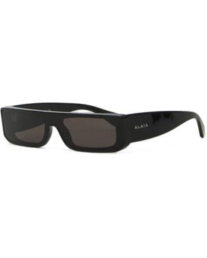Alaïa Rectangular Mask Sunglasses - Black